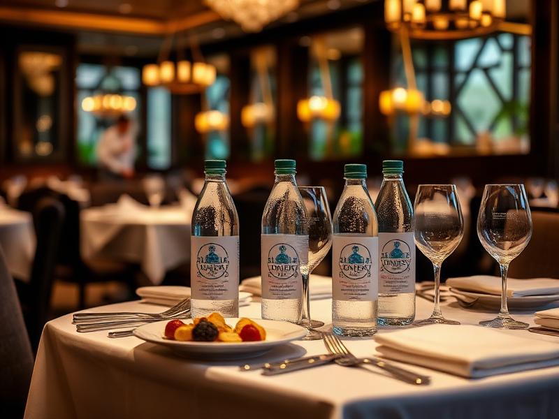 Custom labeled water bottles enhancing brand image for businesses